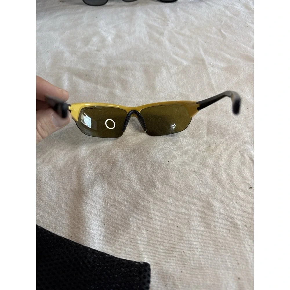 Nike Sport Sunglasses Yellow Black Wrap Running Cycling Shades